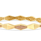 Gold Geometrisch Stein Armreif