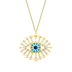 Gold Emaille Nazar Halskette