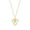 Gold Stein Dreiecksform Trend Halskette