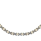Gold Marineblau Emaille Stein Trend Halskette