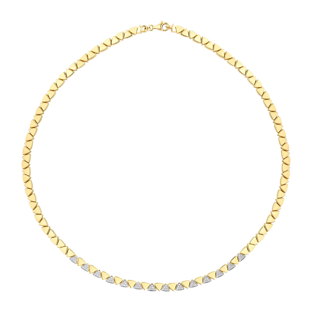 Gold Dreiecksform Stein Trend Halskette