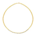 Gold Dreiecksform Stein Trend Halskette