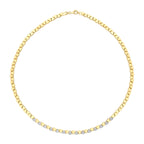 Gold Dreiecksform Stein Trend Halskette