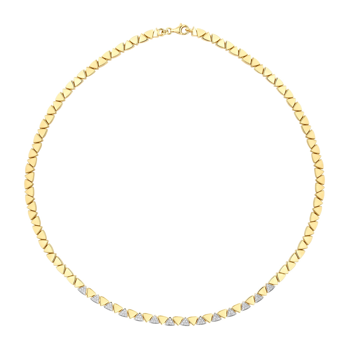 Gold Dreiecksform Stein Trend Halskette