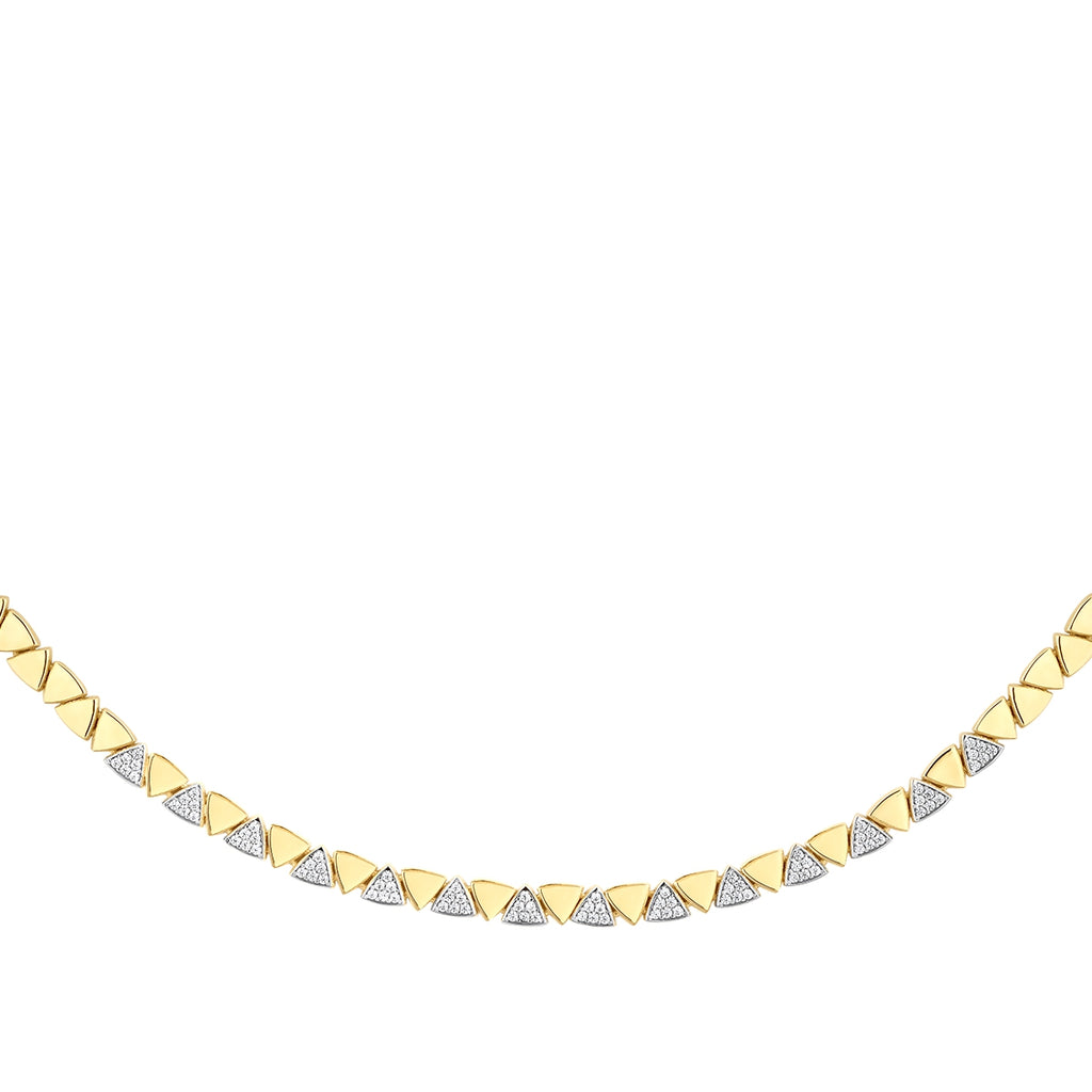 Gold Dreiecksform Stein Trend Halskette