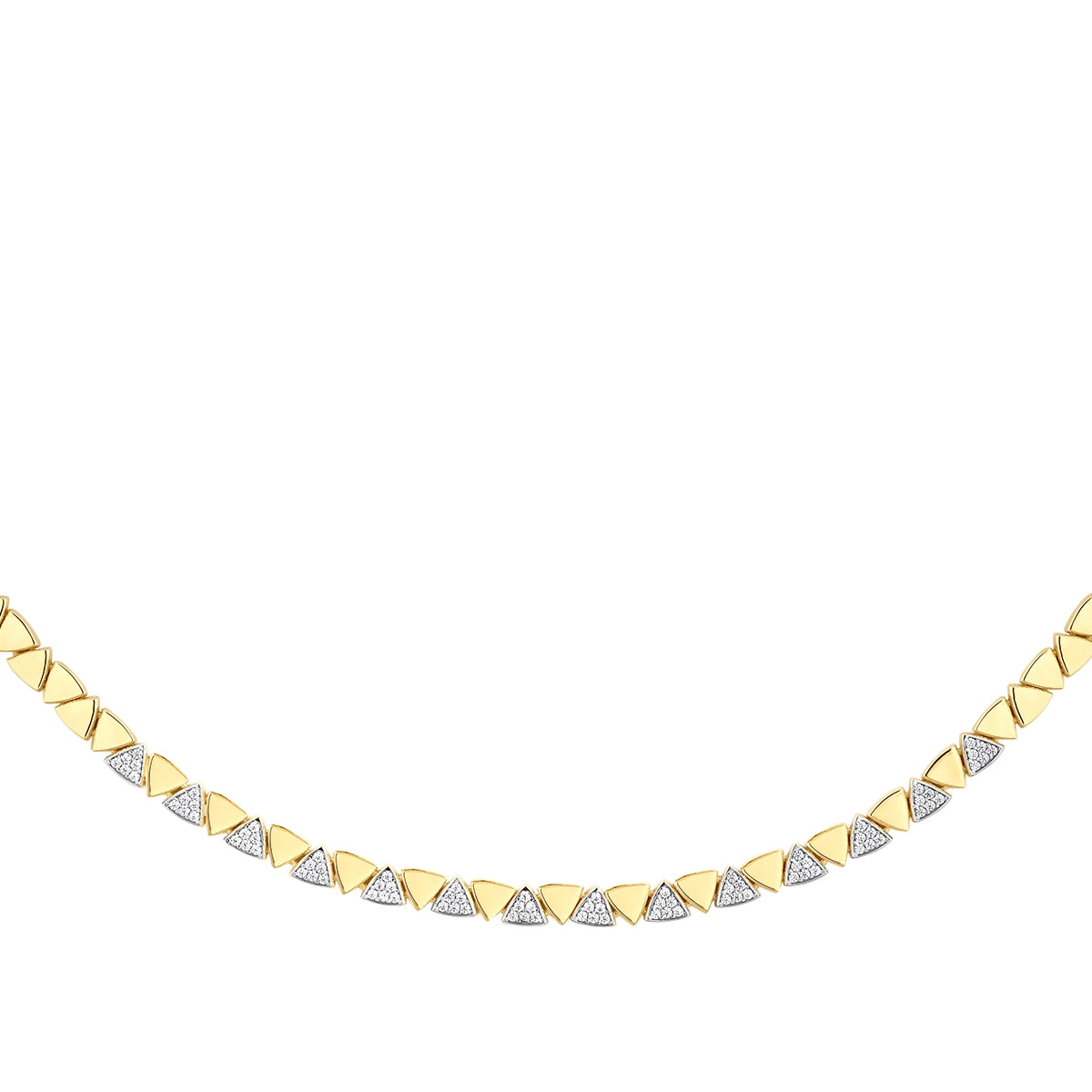 Gold Dreiecksform Stein Trend Halskette