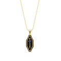 Gold Onyx Stein Schwert Herren Halskette