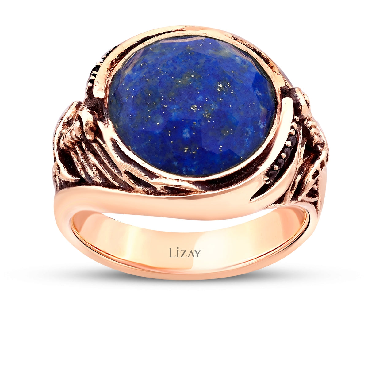 Gold Lapislazuli Herren Ring