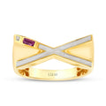 Gold Geometrisch Ring mit Stein