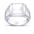 Gold Minimalist Rechteckig Herren Ring