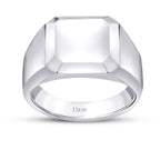 Gold Minimalist Rechteckig Herren Ring