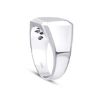 Gold Minimalist Rechteckig Herren Ring