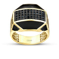 Gold Onyx Herren Ring