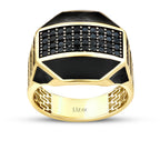 Gold Onyx Herren Ring