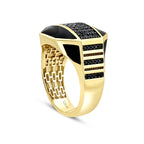 Gold Onyx Herren Ring