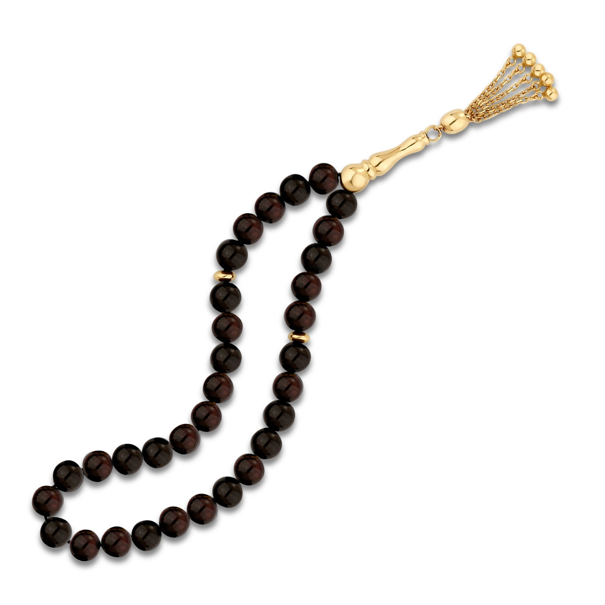 Gold Granat Gebetskette