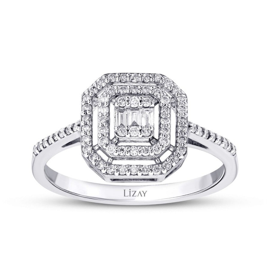 0.57 Karat Diamant Baguette Ring