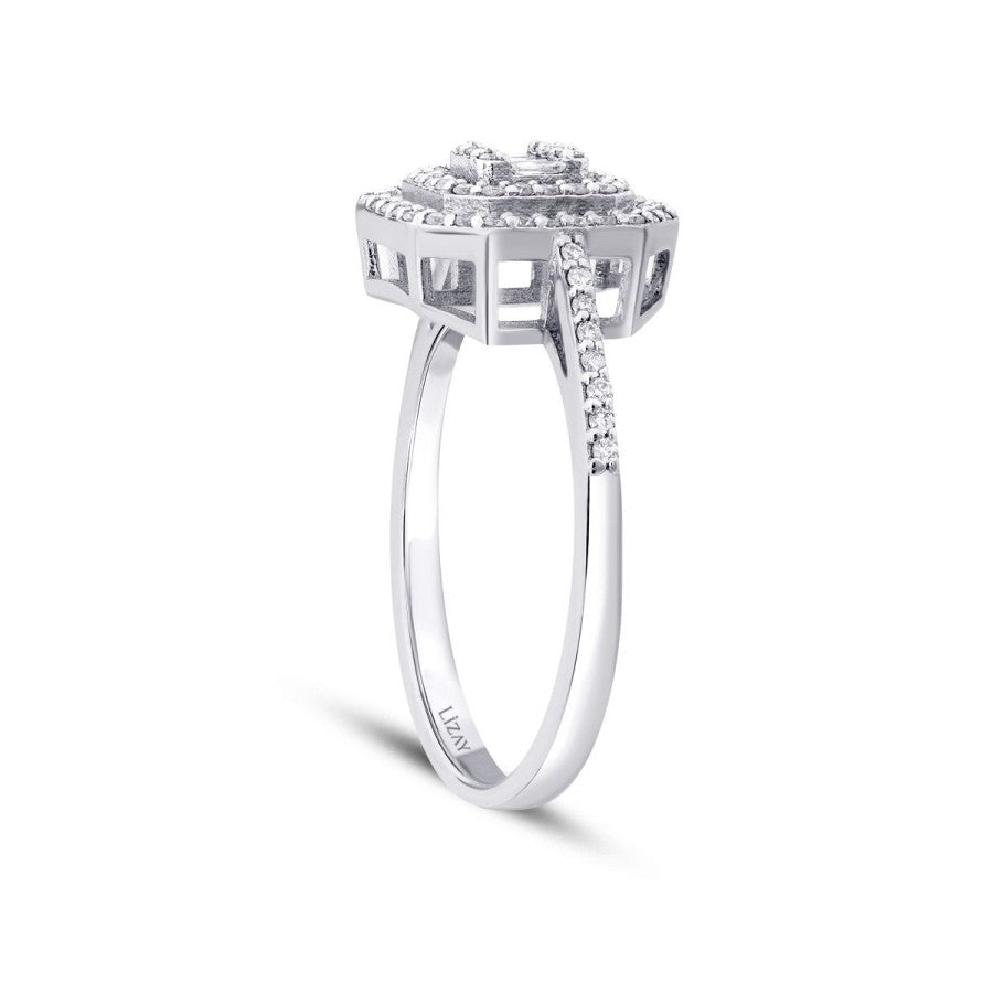 0.57 Karat Diamant Baguette Ring