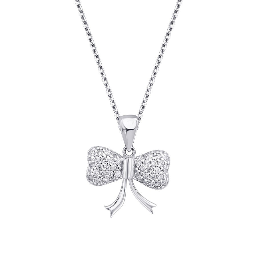 0.18 Karat Diamant Bow Halskette