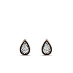 0.04 Karat Diamant Tropfen Rose Ohrringe