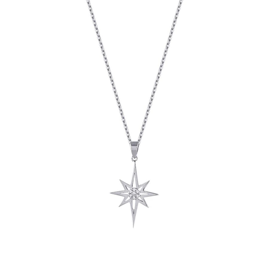 0.04 ct. Diamant Stern Halskette