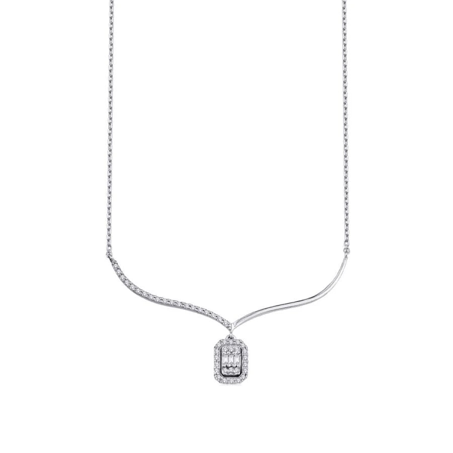 0.26 ct. Diamant Baguette Trend Halskette