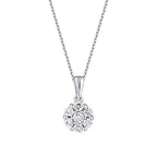 0.19 ct. Diamant Blumen Halskette