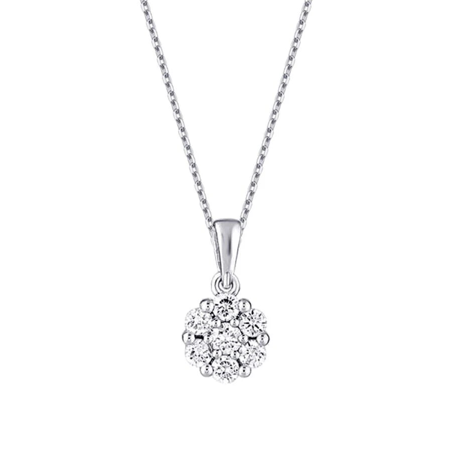 0.19 ct. Diamant Blumen Halskette