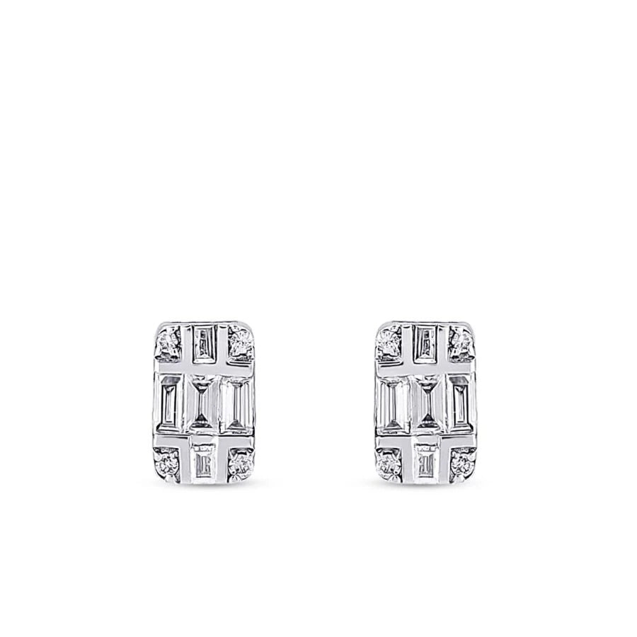 0.25 ct. Diamant Baguette Ohrringe