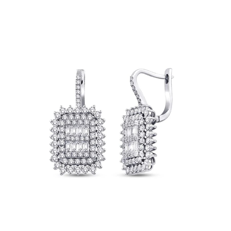 1.72 ct. Diamant Baguette Ohrringe