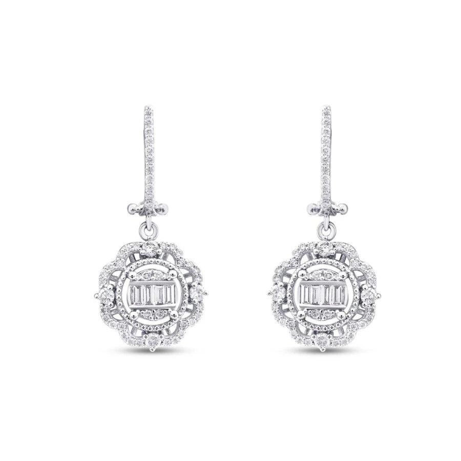 0.75 ct. Diamant Baguette Ohrringe