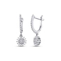0.39 ct. Diamant Blumen Baguette Ohrringe