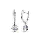 0.39 ct. Diamant Blumen Baguette Ohrringe