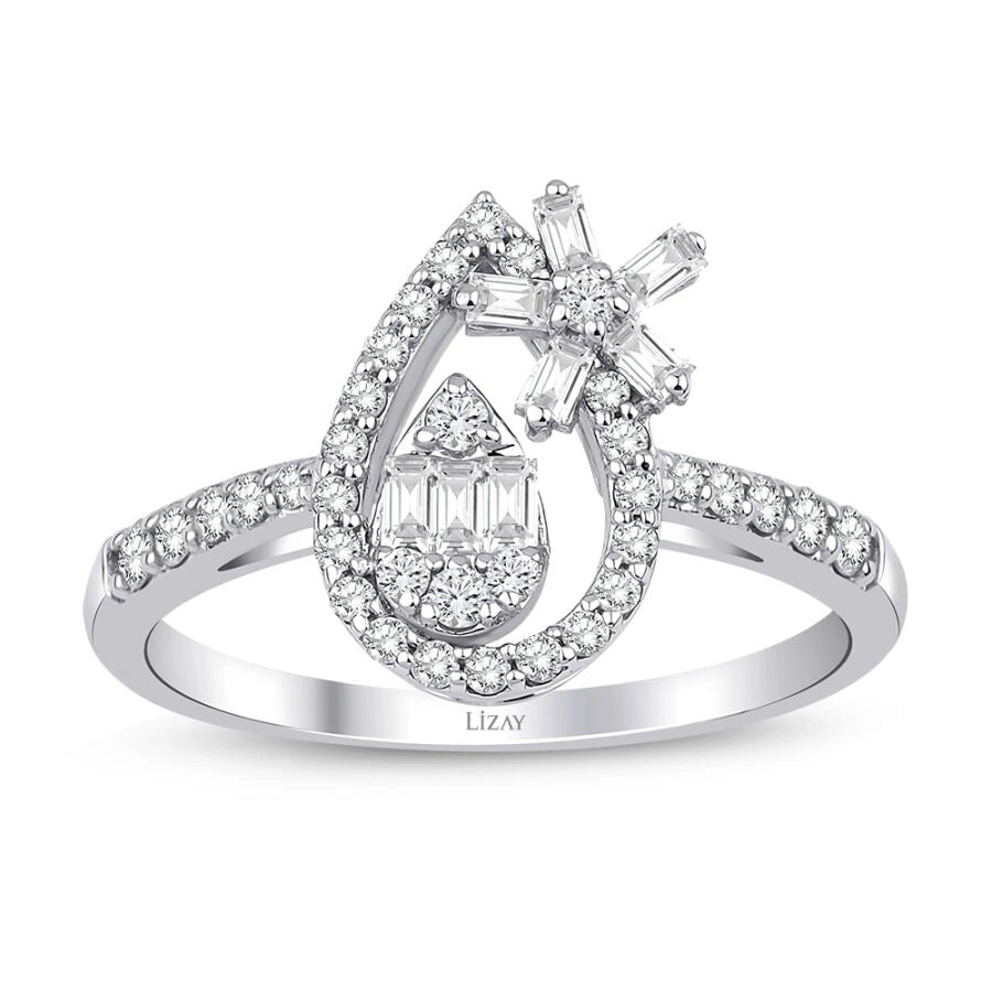 0.46 ct. Diamant Baguette Ring