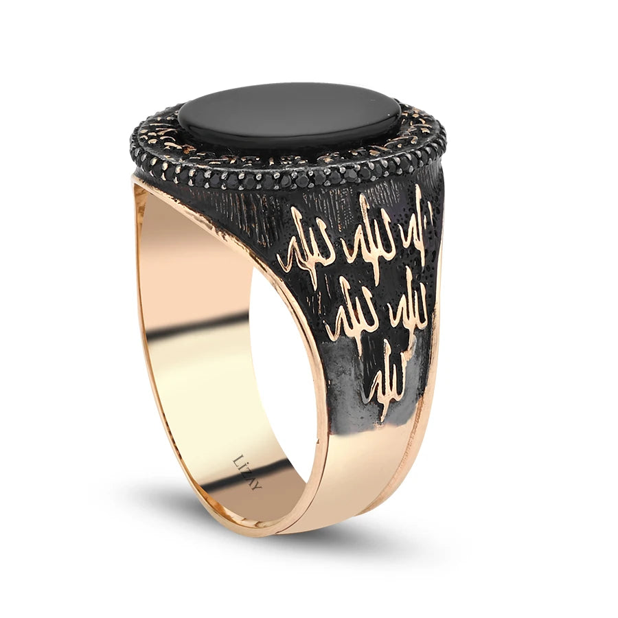 Gold Herren Ring mit Stein