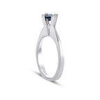 0.54 ct. Diamant Rund Solitär Saphir Verlobungsring