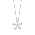0.23 ct. Diamant Baguette Blumen Halskette