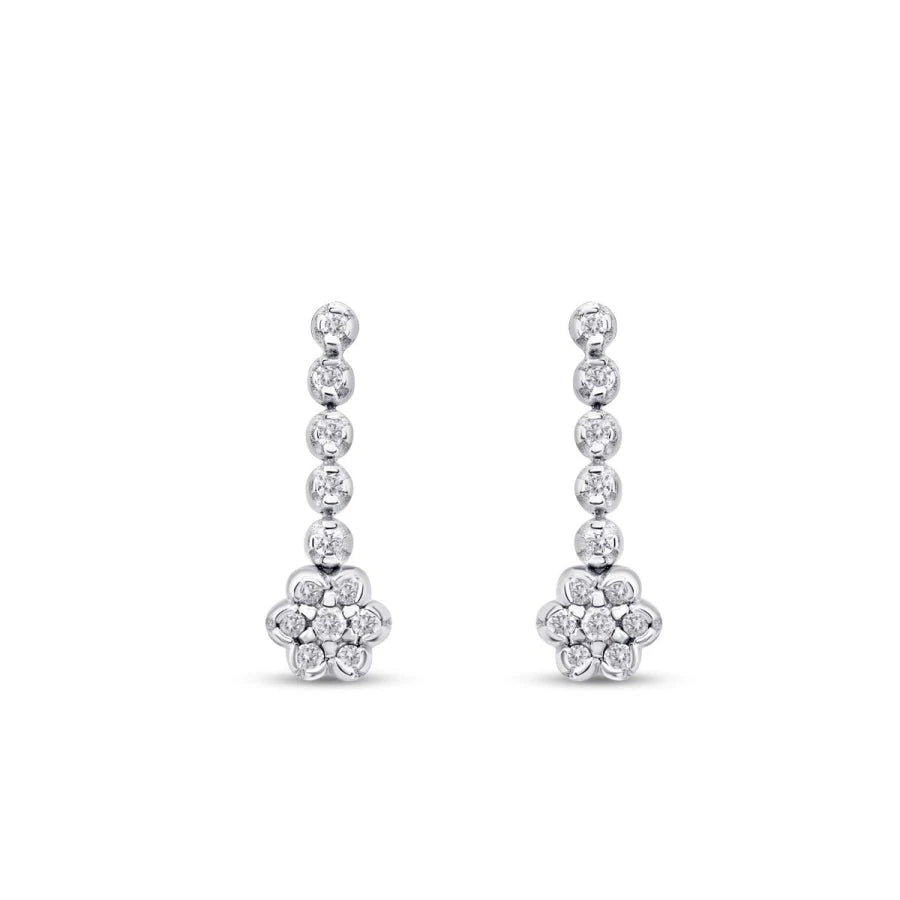 0.17 ct. Diamant Blumen Trend Ohrringe