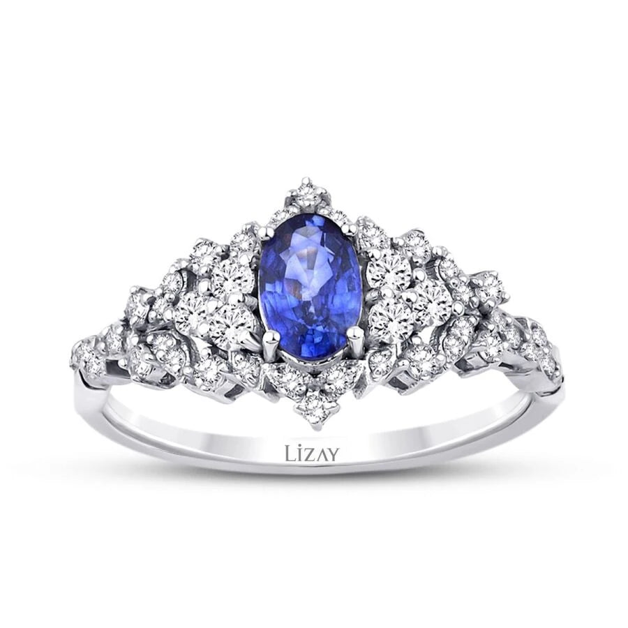 1.11 ct. Diamant Saphir Ring