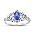 1.11 ct. Diamant Saphir Ring