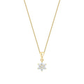0.24 ct. Diamant Blumen Halskette