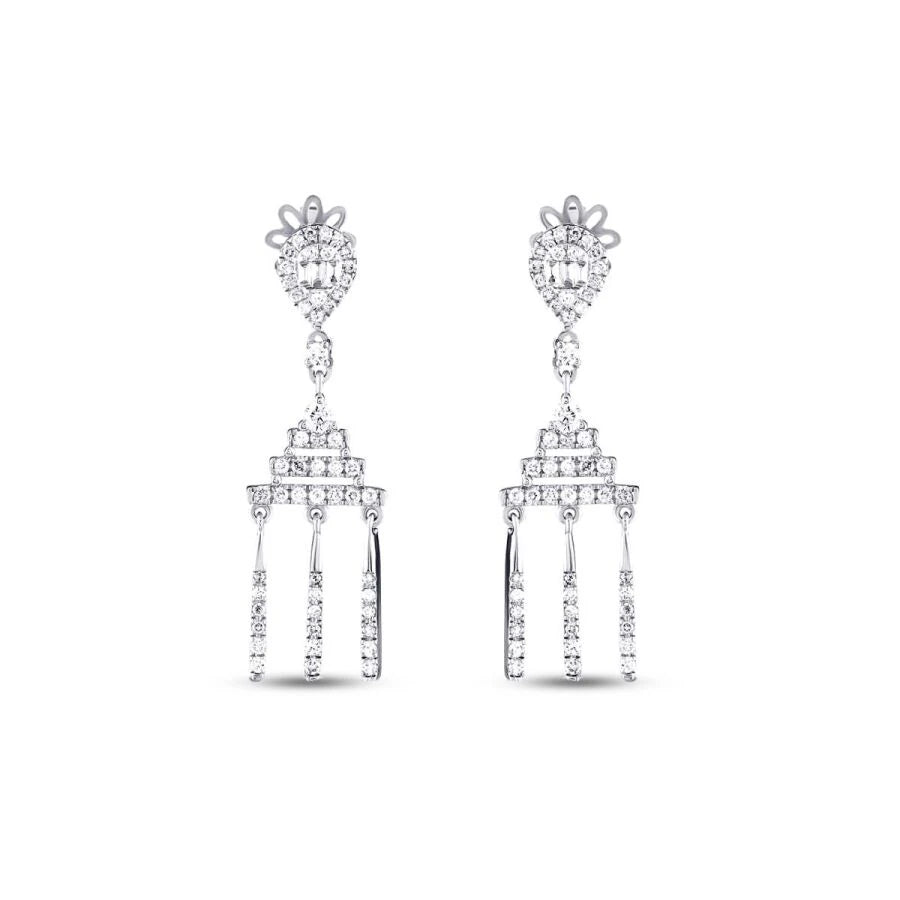 0.68 ct. Diamant Baguette Ohrringe
