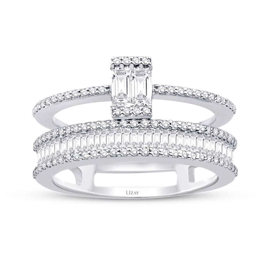 0.77 ct. Diamant Baguette Ring