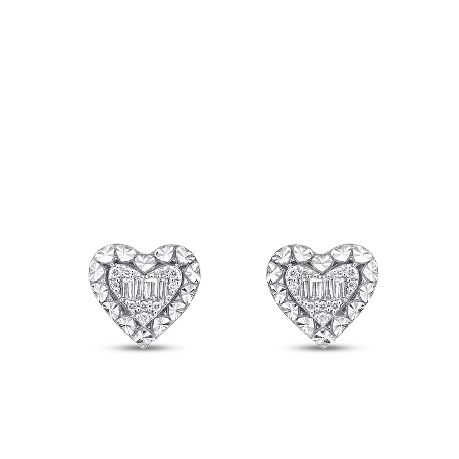 0.40 Karat Diamant Baguette Herz Set