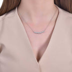 0.72 ct. Diamant Baguette Halskette