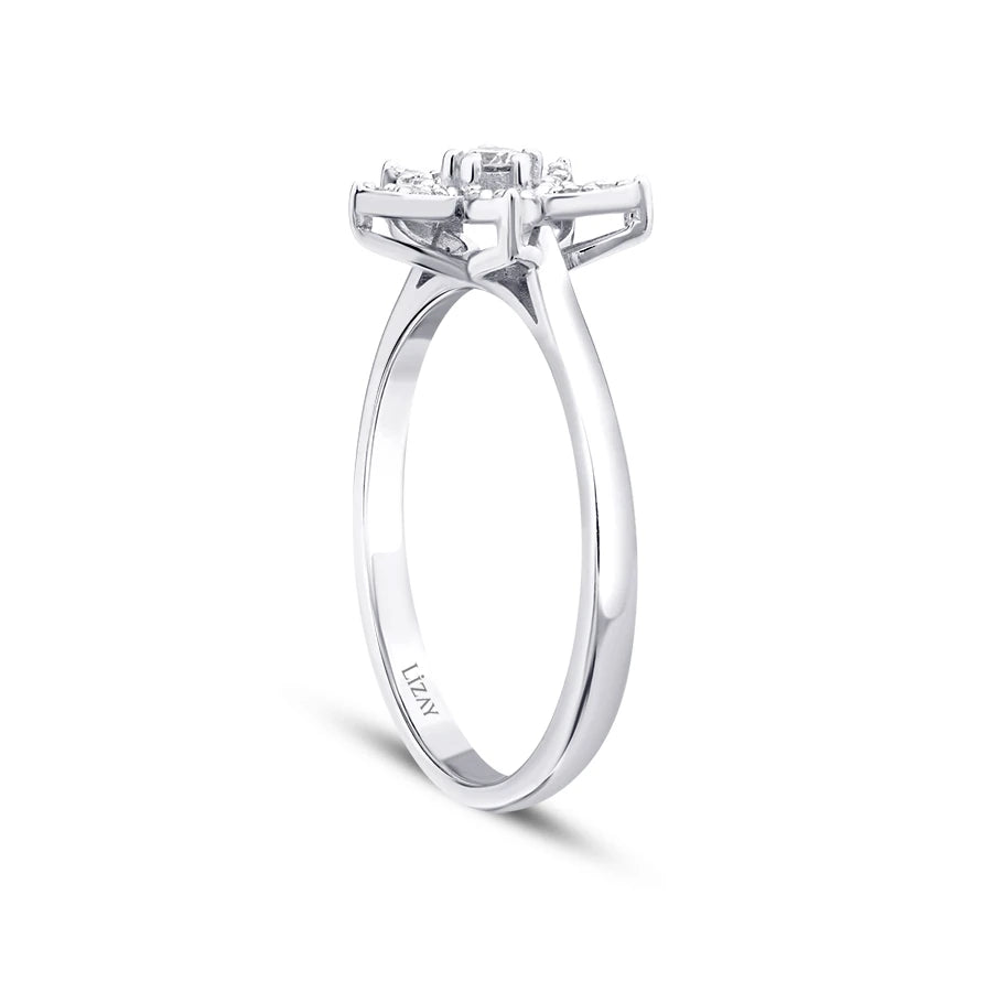 0.16 ct. Diamant Blumen Ring