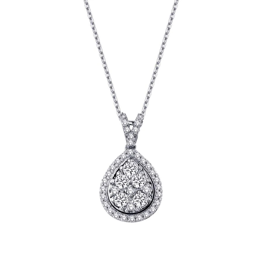 0.36 ct. Diamant Tropfen Halskette