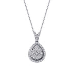0.36 ct. Diamant Tropfen Halskette
