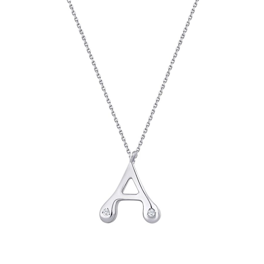 0.04 ct. Diamant A-Buchstabe Halskette
