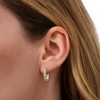 Gold Ovale Ketten Ohrringe